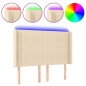 vidaXL LED Kopfteil Creme 147x16x118/128 cm Stoff vidaXL LED Kopfteil Creme 147x16x118/128 cm Stoff