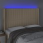 vidaXL LED Kopfteil Creme 147x16x118/128 cm Stoff vidaXL LED Kopfteil Creme 147x16x118/128 cm Stoff