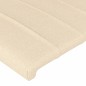 vidaXL LED Kopfteil Creme 147x16x118/128 cm Stoff vidaXL LED Kopfteil Creme 147x16x118/128 cm Stoff