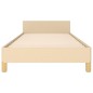 vidaXL Bettgestell mit Kopfteil Creme 100x200 cm Stoff vidaXL Bettgestell mit Kopfteil Creme 100x200 cm Stoff