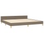 vidaXL Bettgestell mit Kopfteil Taupe 200x200 cm Stoff vidaXL Bettgestell mit Kopfteil Taupe 200x200 cm Stoff