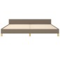 vidaXL Bettgestell mit Kopfteil Taupe 200x200 cm Stoff vidaXL Bettgestell mit Kopfteil Taupe 200x200 cm Stoff