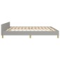 vidaXL Bettgestell mit Kopfteil Hellgrau 180x200 cm Stoff vidaXL Bettgestell mit Kopfteil Hellgrau 180x200 cm Stoff