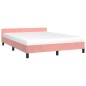 vidaXL Bettgestell mit Kopfteil Rosa 140x190 cm Samt vidaXL Bettgestell mit Kopfteil Rosa 140x190 cm Samt