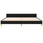 vidaXL Bettgestell mit Kopfteil Schwarz 200x200 cm Stoff vidaXL Bettgestell mit Kopfteil Schwarz 200x200 cm Stoff
