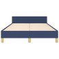 vidaXL Bettgestell mit Kopfteil Blau 120x200 cm Stoff vidaXL Bettgestell mit Kopfteil Blau 120x200 cm Stoff
