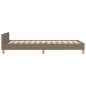 vidaXL Bettgestell mit Kopfteil Taupe 90x190 cm Stoff vidaXL Bettgestell mit Kopfteil Taupe 90x190 cm Stoff