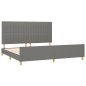 vidaXL Bettgestell mit Kopfteil Dunkelgrau 200x200 cm Stoff vidaXL Bettgestell mit Kopfteil Dunkelgrau 200x200 cm Stoff