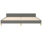 vidaXL Bettgestell mit Kopfteil Dunkelgrau 200x200 cm Stoff vidaXL Bettgestell mit Kopfteil Dunkelgrau 200x200 cm Stoff
