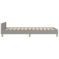 vidaXL Bettgestell mit Kopfteil Hellgrau 100x200 cm Stoff vidaXL Bettgestell mit Kopfteil Hellgrau 100x200 cm Stoff