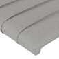 vidaXL Bettgestell mit Kopfteil Hellgrau 100x200 cm Stoff vidaXL Bettgestell mit Kopfteil Hellgrau 100x200 cm Stoff
