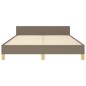 vidaXL Bettgestell mit Kopfteil Taupe 140x200 cm Stoff vidaXL Bettgestell mit Kopfteil Taupe 140x200 cm Stoff