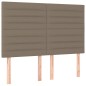 vidaXL Bettgestell mit Kopfteil Taupe 140x200 cm Stoff vidaXL Bettgestell mit Kopfteil Taupe 140x200 cm Stoff