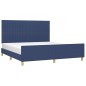 vidaXL Bettgestell mit Kopfteil Blau 160x200 cm Stoff vidaXL Bettgestell mit Kopfteil Blau 160x200 cm Stoff