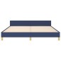 vidaXL Bettgestell mit Kopfteil Blau 160x200 cm Stoff vidaXL Bettgestell mit Kopfteil Blau 160x200 cm Stoff