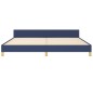 vidaXL Bettgestell mit Kopfteil Blau 200x200 cm Stoff vidaXL Bettgestell mit Kopfteil Blau 200x200 cm Stoff