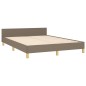 vidaXL Bettgestell mit Kopfteil Taupe 140x190 cm Stoff vidaXL Bettgestell mit Kopfteil Taupe 140x190 cm Stoff