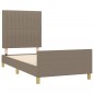 vidaXL Bettgestell mit Kopfteil Taupe 80x200 cm Stoff vidaXL Bettgestell mit Kopfteil Taupe 80x200 cm Stoff