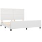 vidaXL Bettgestell mit Kopfteil Weiß 160x200 cm Kunstleder vidaXL Bettgestell mit Kopfteil Weiß 160x200 cm Kunstleder