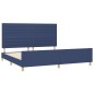 vidaXL Bettgestell mit Kopfteil Blau 200x200 cm Stoff vidaXL Bettgestell mit Kopfteil Blau 200x200 cm Stoff