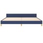 vidaXL Bettgestell mit Kopfteil Blau 200x200 cm Stoff vidaXL Bettgestell mit Kopfteil Blau 200x200 cm Stoff