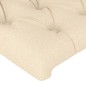 vidaXL Bettgestell mit Kopfteil Creme 90x190 cm Stoff vidaXL Bettgestell mit Kopfteil Creme 90x190 cm Stoff