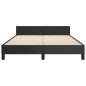 vidaXL Bettgestell mit Kopfteil Schwarz 140x190 cm Kunstleder vidaXL Bettgestell mit Kopfteil Schwarz 140x190 cm Kunstleder