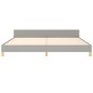vidaXL Bettgestell mit Kopfteil Hellgrau 200x200 cm Stoff vidaXL Bettgestell mit Kopfteil Hellgrau 200x200 cm Stoff