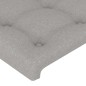 vidaXL Bettgestell mit Kopfteil Hellgrau 200x200 cm Stoff vidaXL Bettgestell mit Kopfteil Hellgrau 200x200 cm Stoff