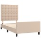 vidaXL Bettgestell mit Kopfteil Cappuccino-Braun 90x200 cm Kunstleder vidaXL Bettgestell mit Kopfteil Cappuccino-Braun 90x200 cm Kunstleder