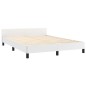 vidaXL Bettgestell mit Kopfteil Weiß 140x190 cm Kunstleder vidaXL Bettgestell mit Kopfteil Weiß 140x190 cm Kunstleder