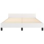 vidaXL Bettgestell mit Kopfteil Weiß 140x190 cm Kunstleder vidaXL Bettgestell mit Kopfteil Weiß 140x190 cm Kunstleder