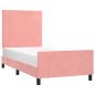 vidaXL Bettgestell mit Kopfteil Rosa 90x190 cm Samt vidaXL Bettgestell mit Kopfteil Rosa 90x190 cm Samt