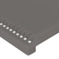 vidaXL Bettgestell mit Kopfteil Grau 180x200 cm Kunstleder vidaXL Bettgestell mit Kopfteil Grau 180x200 cm Kunstleder