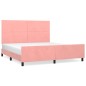 vidaXL Bettgestell mit Kopfteil Rosa 160x200 cm Samt vidaXL Bettgestell mit Kopfteil Rosa 160x200 cm Samt