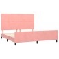 vidaXL Bettgestell mit Kopfteil Rosa 160x200 cm Samt vidaXL Bettgestell mit Kopfteil Rosa 160x200 cm Samt