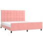 vidaXL Bettgestell mit Kopfteil Rosa 180x200 cm Samt vidaXL Bettgestell mit Kopfteil Rosa 180x200 cm Samt