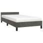 Bettgestell mit Kopfteil Dunkelgrau 90x190 cm Samt Bettgestell mit Kopfteil Dunkelgrau 90x190 cm Samt