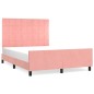 vidaXL Bettgestell mit Kopfteil Rosa 140x200 cm Samt vidaXL Bettgestell mit Kopfteil Rosa 140x200 cm Samt