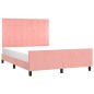 vidaXL Bettgestell mit Kopfteil Rosa 140x200 cm Samt vidaXL Bettgestell mit Kopfteil Rosa 140x200 cm Samt