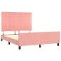 vidaXL Bettgestell mit Kopfteil Rosa 140x200 cm Samt vidaXL Bettgestell mit Kopfteil Rosa 140x200 cm Samt