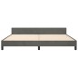 vidaXL Bettgestell mit Kopfteil Dunkelgrau 200x200 cm Samt vidaXL Bettgestell mit Kopfteil Dunkelgrau 200x200 cm Samt