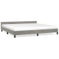 vidaXL Bettgestell mit Kopfteil Hellgrau 200x200 cm Samt vidaXL Bettgestell mit Kopfteil Hellgrau 200x200 cm Samt