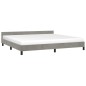 vidaXL Bettgestell mit Kopfteil Hellgrau 200x200 cm Samt vidaXL Bettgestell mit Kopfteil Hellgrau 200x200 cm Samt