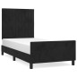 vidaXL Bettgestell mit Kopfteil Schwarz 90x190 cm Samt vidaXL Bettgestell mit Kopfteil Schwarz 90x190 cm Samt
