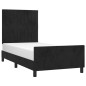 vidaXL Bettgestell mit Kopfteil Schwarz 90x190 cm Samt vidaXL Bettgestell mit Kopfteil Schwarz 90x190 cm Samt