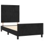 vidaXL Bettgestell mit Kopfteil Schwarz 90x190 cm Samt vidaXL Bettgestell mit Kopfteil Schwarz 90x190 cm Samt