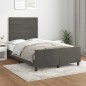 vidaXL Bettgestell mit Kopfteil Dunkelgrau 120x200 cm Samt vidaXL Bettgestell mit Kopfteil Dunkelgrau 120x200 cm Samt
