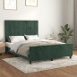 vidaXL Bettgestell mit Kopfteil Dunkelgrün 140x200 cm Samt vidaXL Bettgestell mit Kopfteil Dunkelgrün 140x200 cm Samt