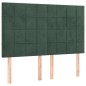 vidaXL Bettgestell mit Kopfteil Dunkelgrün 140x200 cm Samt vidaXL Bettgestell mit Kopfteil Dunkelgrün 140x200 cm Samt